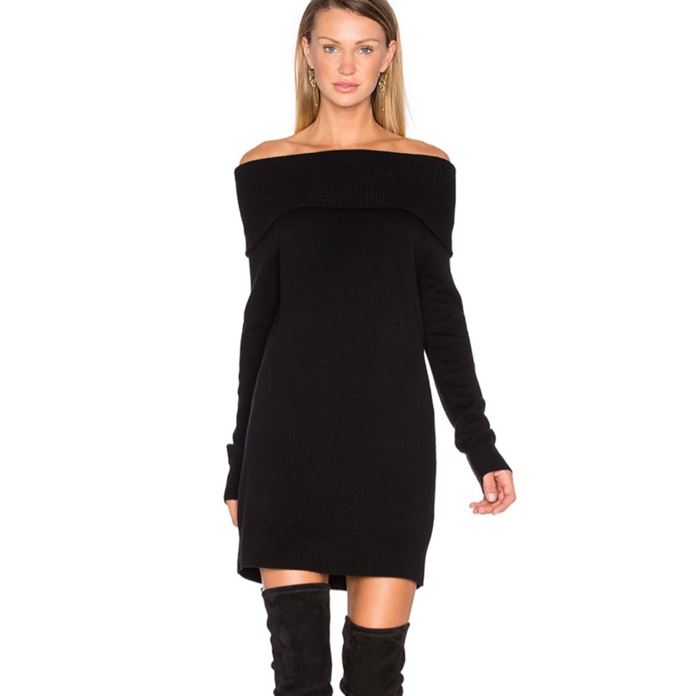 Alexander Wang cashmere wool off-shoulder sweater dress